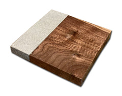 Concrete & Walnut Coaster